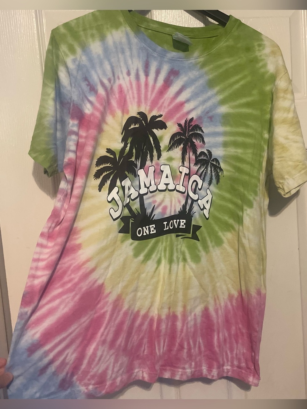 Tropix Tie-Dye 'Jamaica One Love' Palm Tree t-shirt women’s xl beach cruise
